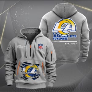 Los Angeles Rams New Personalized Quarter Zip Hoodie Limited Edition AMACOQZH000113