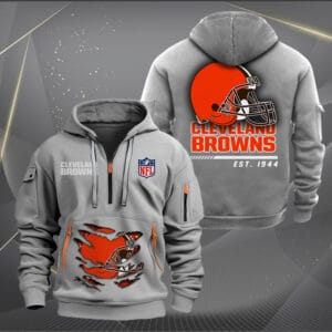 Cleveland Browns New Personalized Quarter Zip Hoodie Limited Edition AMACOQZH000102
