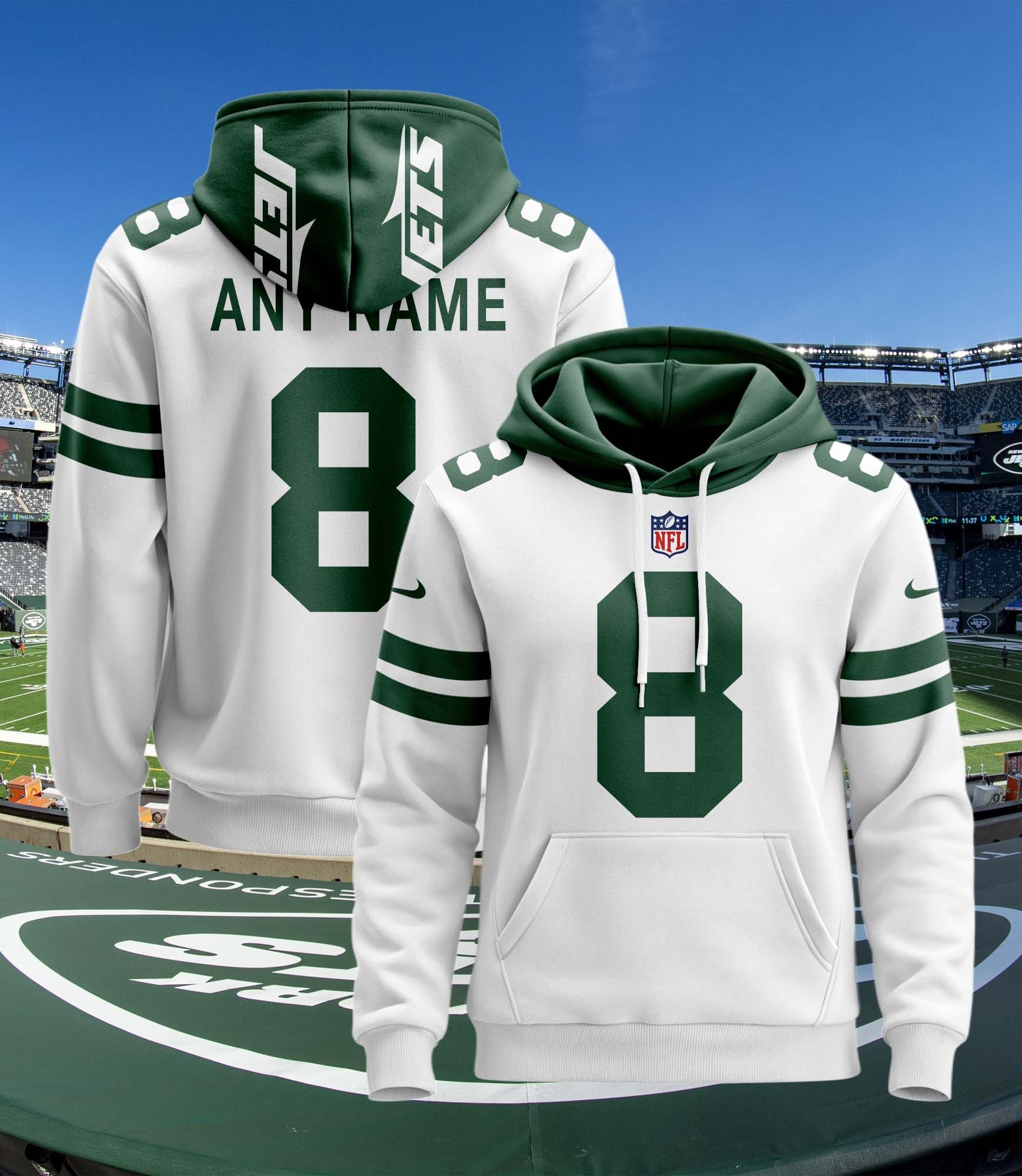 New York Jets New Personalized Football Hoodie Style Jersey AMCJSHD000008