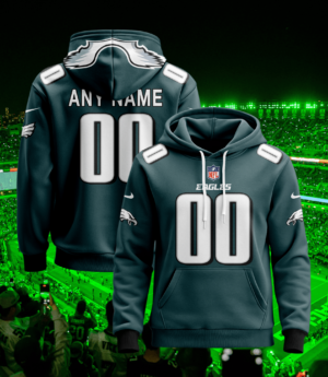 Philadelphia Eagles New Personalized Football Hoodie Style Jersey AMCJSHD000011