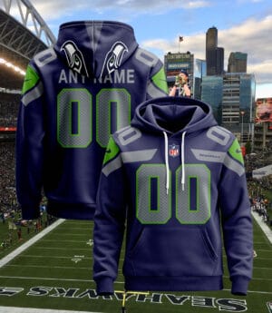 Seattle Seahawks New Personalized Football Hoodie Style Jersey AMCJSHD000015