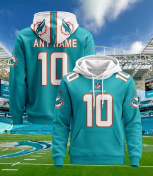 Miami Dolphins New Personalized Football Hoodie Style Jersey AMCJSHD000080