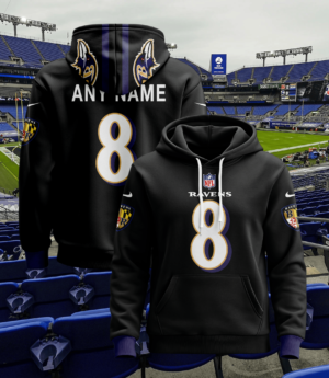Baltimore Ravens New Personalized Football Hoodie Style Jersey AMCJSHD000057