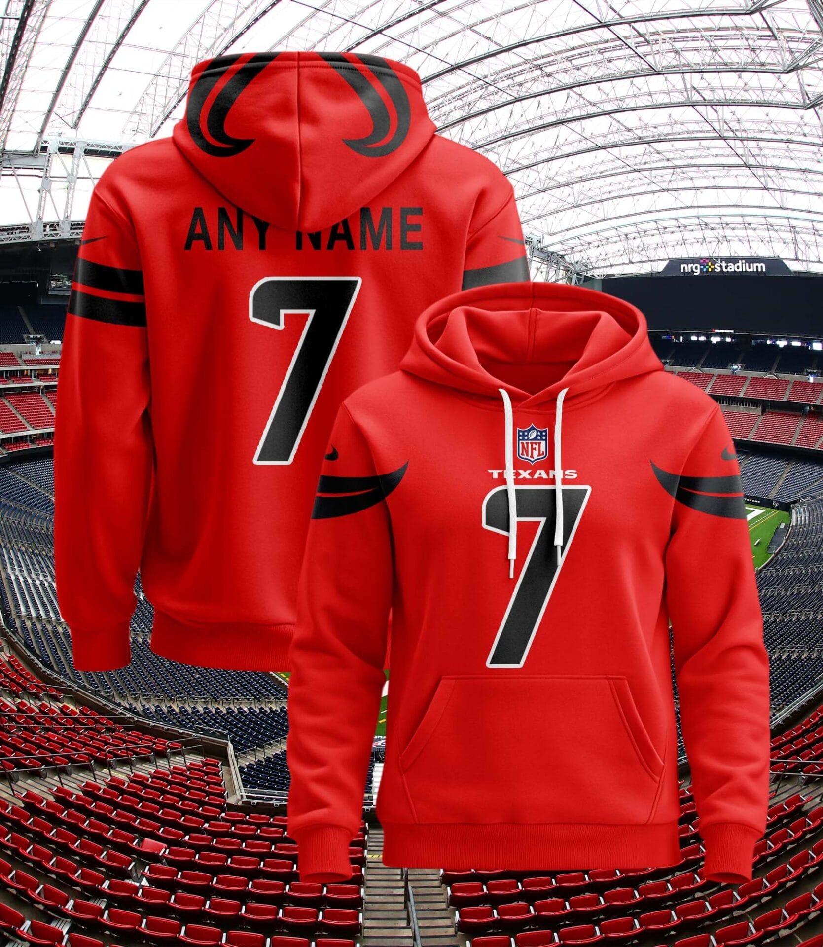 Houston Texans New Personalized Football Hoodie Style Jersey AMCJSHD000037