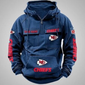 Kansas City Chiefs New Personalized Multi Pockets Zip Hoodie AMCMZHD000098