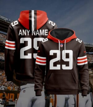 Cleveland Browns New Personalized Football Hoodie Style Jersey AMCJSHD000065