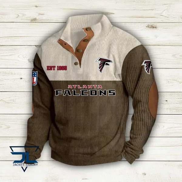 Atlanta Falcons Personalized Stand Collar Double Breasted Hoodie AMCDBH00017 - Image 2