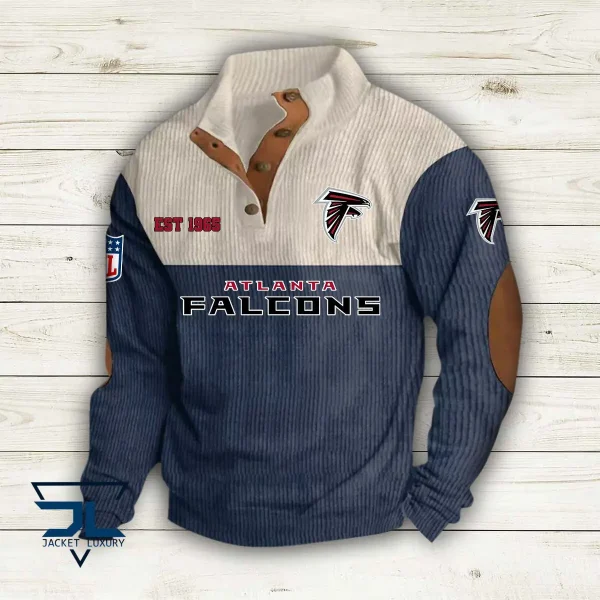 Atlanta Falcons Personalized Stand Collar Double Breasted Hoodie AMCDBH00017 - Image 3