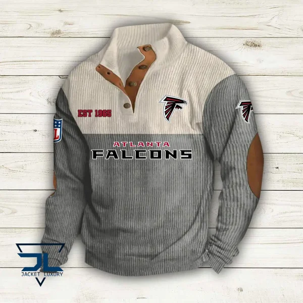 Atlanta Falcons Personalized Stand Collar Double Breasted Hoodie AMCDBH00017 - Image 4