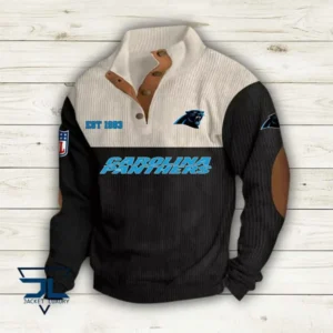 Carolina Panthers Personalized Stand Collar Double Breasted Hoodie AMCDBH00029