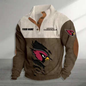 Arizona Cardinals Personalized Stand Collar Double Breasted Hoodie AMCDBH00031