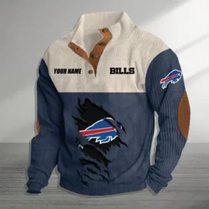 Buffalo Bills Personalized Stand Collar Double Breasted Hoodie AMCDBH00005