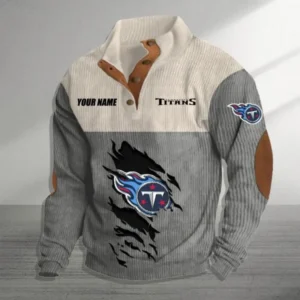 Tennessee Titans Personalized Stand Collar Double Breasted Hoodie AMCDBH00027