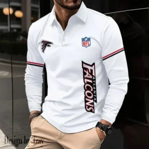 Atlanta Falcons Personalized Long Sleeve Polo Shirt AMCLSPS0016