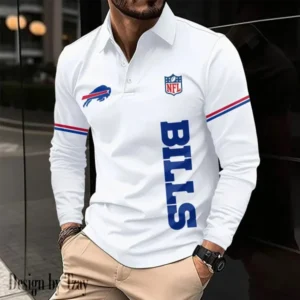 Buffalo Bills Personalized Long Sleeve Polo Shirt AMCLSPS0005