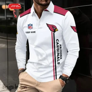 Arizona Cardinals Personalized Long Sleeve Polo Shirt AMCLSPS0026