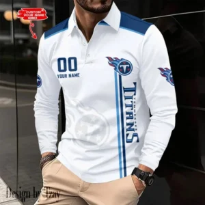 Tennessee Titans Personalized Long Sleeve Polo Shirt AMCLSPS0019