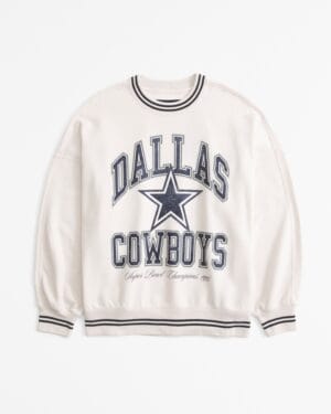 Dallas Cowboys Graphic Oversized Sunday Women Sweatshirt Crew AMCWSS0006