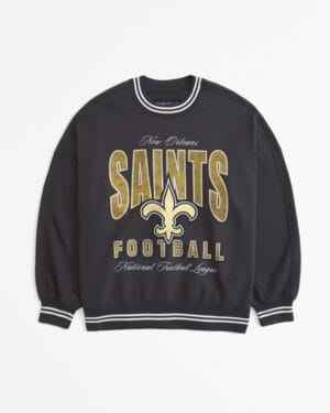 New Orleans Saints Graphic Oversized Sunday Women Sweatshirt Crew AMCWSS0023