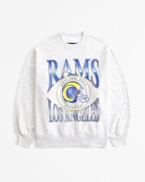 Los Angeles Rams Graphic Oversized Sunday Women Sweatshirt Crew AMCWSS0003