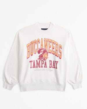 Tampa Bay Buccaneers Graphic Oversized Sunday Women Sweatshirt Crew AMCWSS0007