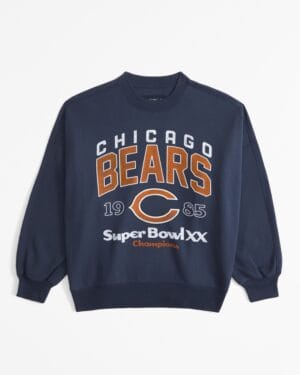 Chicago Bears Graphic Oversized Sunday Women Sweatshirt Crew AMCWSS0010