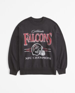 Atlanta Falcons Graphic Oversized Sunday Women Sweatshirt Crew AMCWSS0022