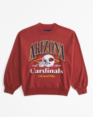 Arizona Cardinals Graphic Oversized Sunday Women Sweatshirt Crew AMCWSS0002