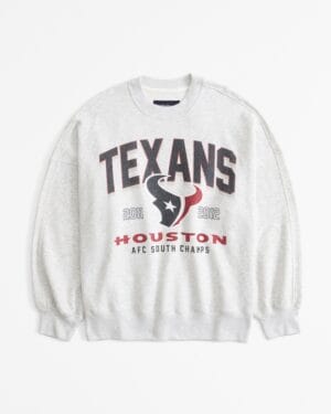 Houston Texans Graphic Oversized Sunday Women Sweatshirt Crew AMCWSS0012