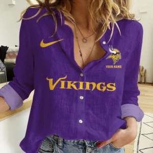 Minnesota Vikings Personalized Woman Shirt AMCLWS000003