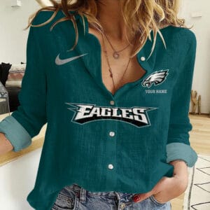 Philadelphia Eagles Personalized Woman Shirt AMCLWS000009