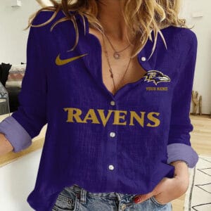 Baltimore Ravens Personalized Woman Shirt AMCLWS000014