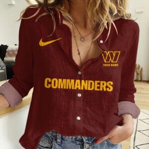 Washington Commanders Personalized Woman Shirt AMCLWS000001