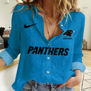 Carolina Panthers Personalized Woman Shirt AMCLWS000016