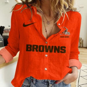 Cleveland Browns Personalized Woman Shirt AMCLWS000019
