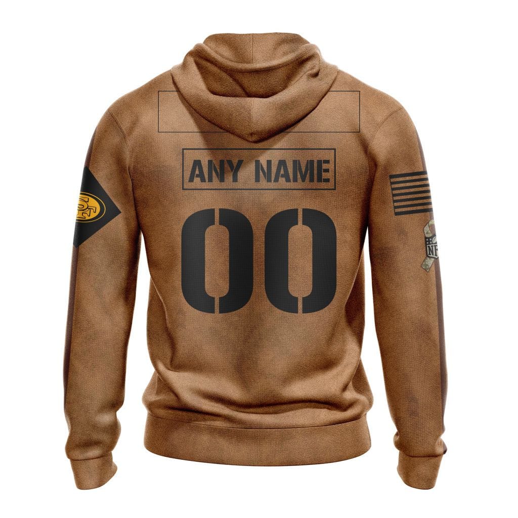 San Francisco 49ers Personalized Salute To Service Club Hoodie AMCHD000005 - Image 2