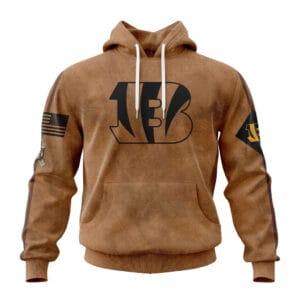 Cincinnati Bengals Personalized Salute To Service Club Hoodie AMCHD000028