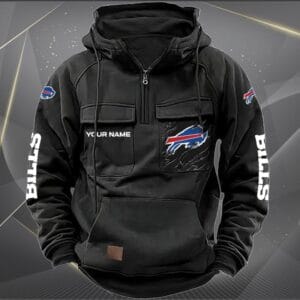 Buffalo Bills  New Personalized Multi Pockets Zip Hoodie AMCMZHD000035