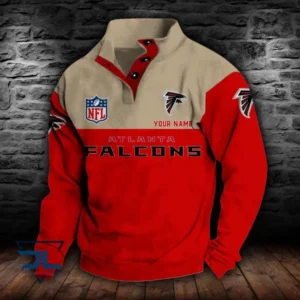 Atlanta Falcons Personalized Stand Collar Double Breasted Hoodie AMCDBH00062