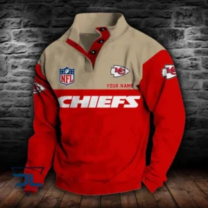 Kansas City Chiefs Personalized Stand Collar Double Breasted Hoodie AMCDBH00076