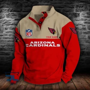Arizona Cardinals Personalized Stand Collar Double Breasted Hoodie AMCDBH00071