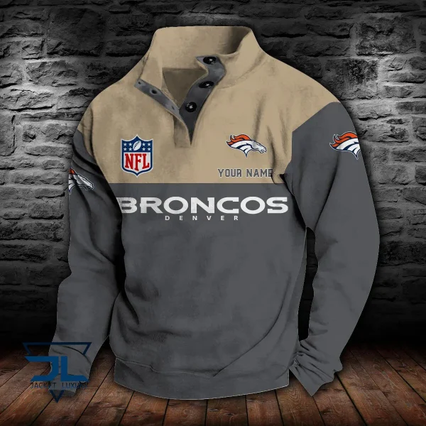 Denver Broncos Personalized Stand Collar Double Breasted Hoodie AMCDBH00059 - Image 2