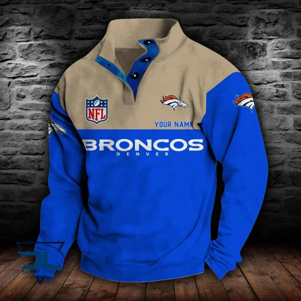Denver Broncos Personalized Stand Collar Double Breasted Hoodie AMCDBH00059 - Image 4