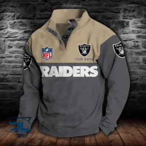 Las Vegas Raiders Personalized Stand Collar Double Breasted Hoodie AMCDBH00072
