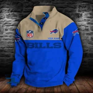 Buffalo Bills Personalized Stand Collar Double Breasted Hoodie AMCDBH00057
