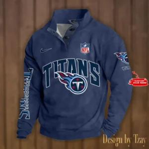 Tennessee Titans Personalized Stand Collar Double Breasted Hoodie AMCDBH00107