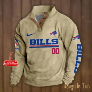 Buffalo Bills Personalized Stand Collar Double Breasted Hoodie AMCDBH00089