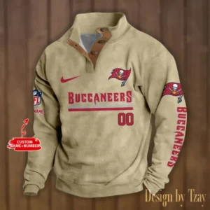 Tampa Bay Buccaneers Personalized Stand Collar Double Breasted Hoodie AMCDBH00144