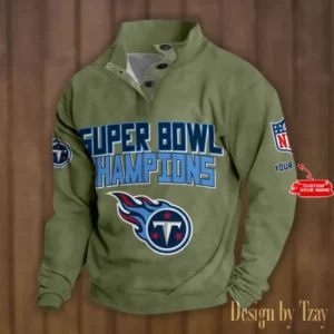 Tennessee Titans Personalized Stand Collar Double Breasted Hoodie Super Bowl AMCDBH00159