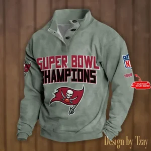 Tampa Bay Buccaneers Personalized Stand Collar Double Breasted Hoodie Super Bowl AMCDBH00176